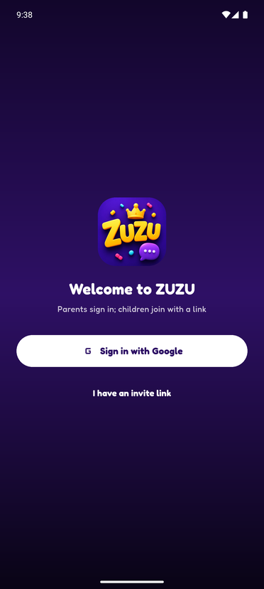 The sign-in screen
