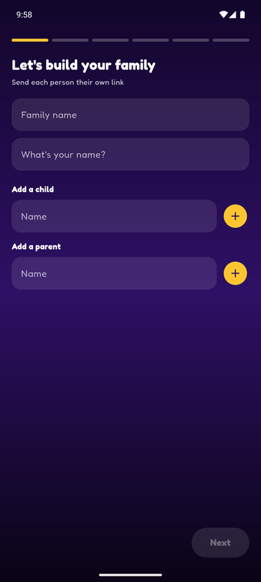 The family setup wizard